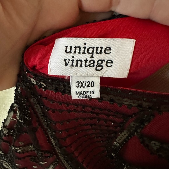 Unique Vintage Flapper Dress with Lace Cap Sleeves - Picture 2 of 2